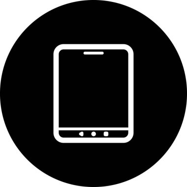 Web tasarımı veya site arayüzü için düz tablet simgesi