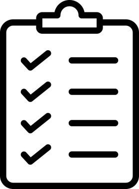 Belge ya da sözleşme konsepti sembolü olarak liste satırı simgesini kontrol et