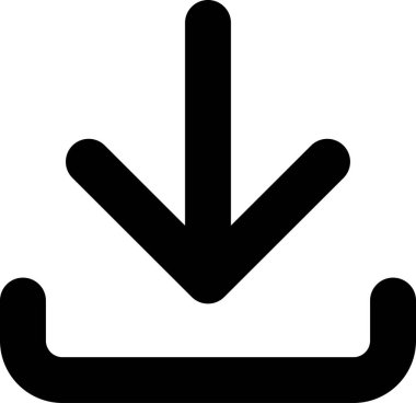 Web, pc ve mobil uygulama için doğrusal indirme simgesi