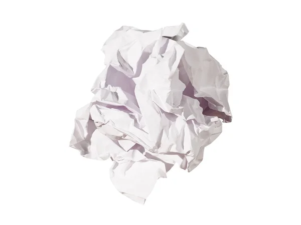 Ball Crumpled Paper Concept Business Idea Project Startup Isolated White — Stock Photo, Image