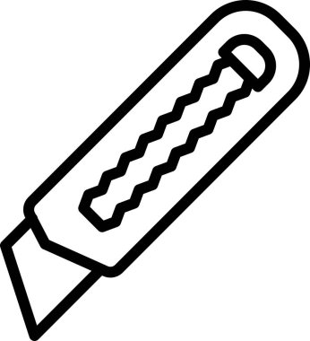 Tasarımınız için bir özet olarak doğrusal kutu kesicisi simgesi