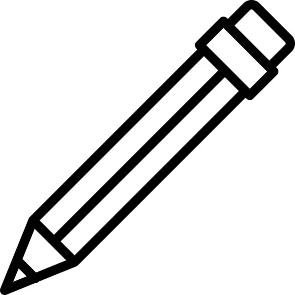 Linear Pencil Icon Editable Outline Your Design — Stock Vector