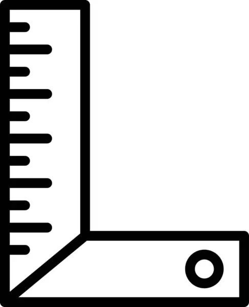 Lineáris Szög Vonalzó Ikon Szerkeszthető Vázlatot Design — Stock Vector