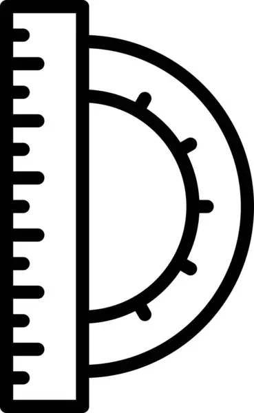 Ikona Kątomierza Liniowego Jako Edytowalny Zarys Twojej Konstrukcji — Wektor stockowy