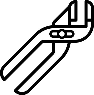 Tasarımınız için doğrusal maymuncuk anahtarı simgesi