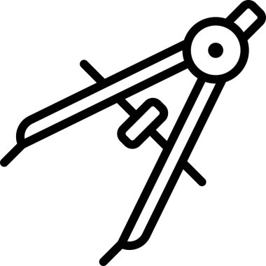 Tasarımınız için düzenlenebilir bir taslak olarak çizmek için doğrusal simge pusula