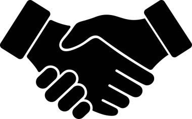 Güven, ortaklık ve destek olarak el sıkışmanın simgesi, düz tasarım