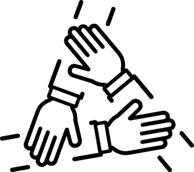 Destek, anlaşma veya ortaklık konsepti olarak el sıkışma simgesi