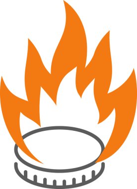 Yanan gaz yakıcısının vektör simgesi