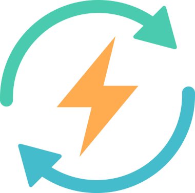 Web sayfası için şablon olarak yenilenebilir enerji simgesi