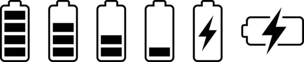 バッテリー内のエネルギー充電レベル — ストックベクタ