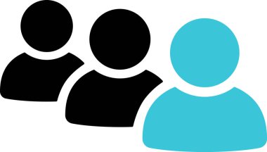 Hedef kitle konsepti olarak insanların düz simgesi