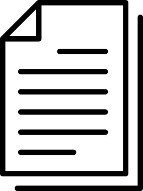 Hizmet belgesi, çalışma listesi, anket, düzen veya anlaşma sembolü olarak satır simgesi