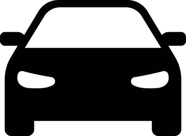 Yoğunluk seyahatinin sembolü olarak düz araba işareti