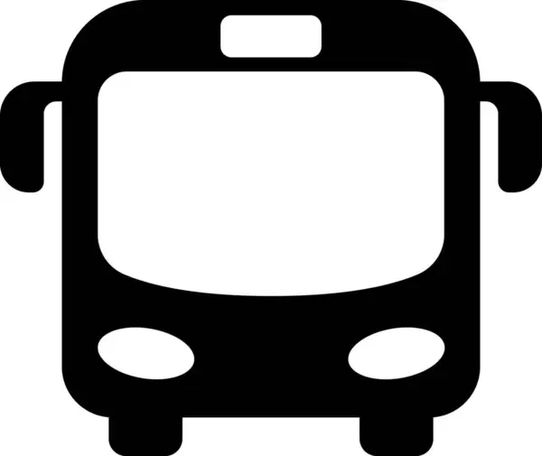 Επίπεδη Εικόνα Λεωφορείου Σύμβολο Του Ταξιδιού Και Του Τουρισμού — Διανυσματικό Αρχείο