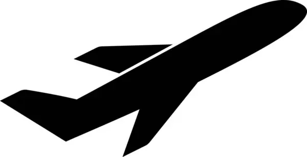 Плоский Знак Літака Символ Подорожі Або Туризму — стоковий вектор