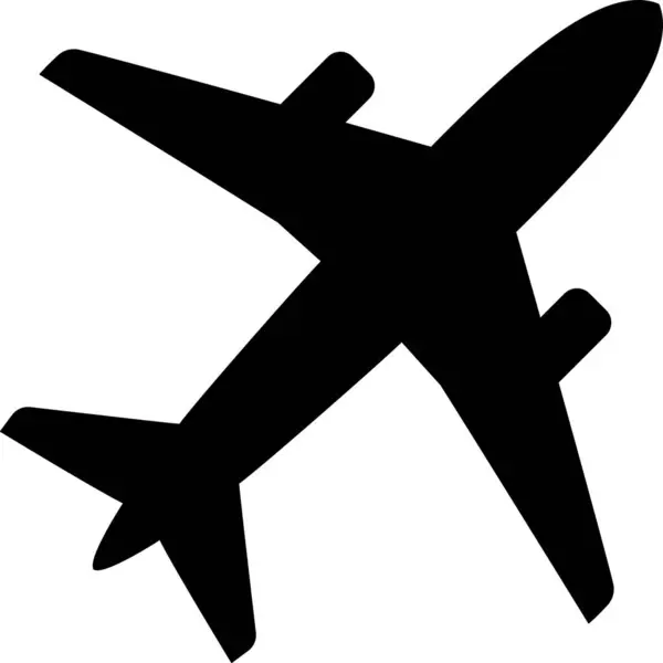 Značka Plochého Letadla Jako Symbol Letu — Stockový vektor