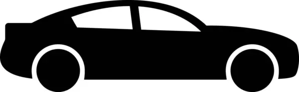 Flaches Autoschild Als Symbolfigur — Stockvektor