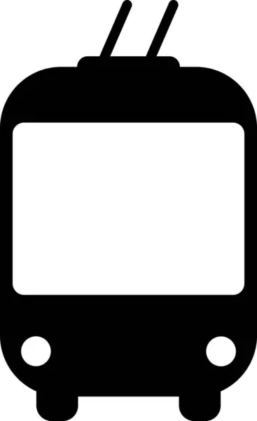 Плоский Тролейбусний Значок Знак Веб Сторінки Дизайну Транспортного Засобу — стоковий вектор