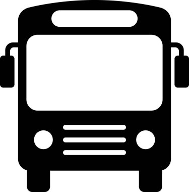 Yolcu taşımacılığının web sayfası tasarımı için imza olarak düz bus simgesi