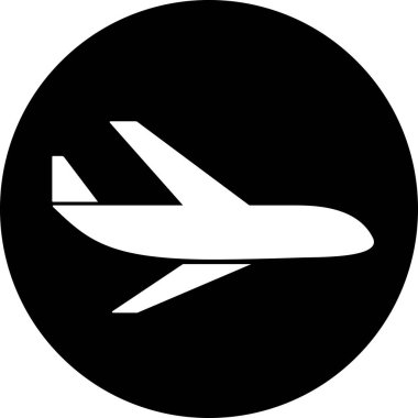 Yolcu taşımacılığının web sayfası tasarımı için imza olarak uçak simgesi