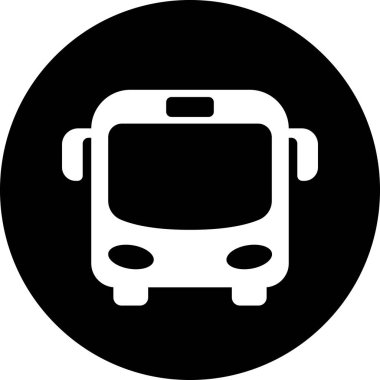 Yolcu taşımacılığının web sayfası tasarımı için imza olarak otobüs simgesi