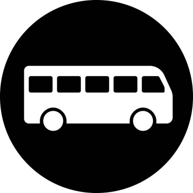 Seyahat ve turizm işareti olarak otobüs simgesi
