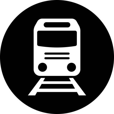 Yolcu taşımacılığının web sayfası tasarımı için imza olarak tren simgesi