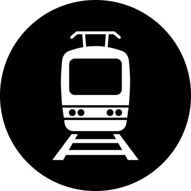 Yolcu taşımacılığının web sayfası tasarımı için imza olarak tramvay simgesi
