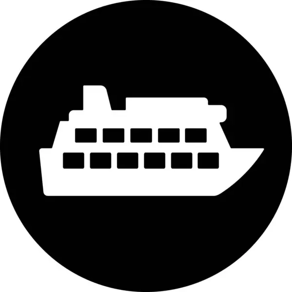 Ship Icon Sign Web Page Design Shipping Cruise — Vetor de Stock