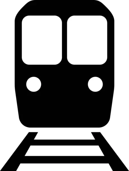 Flat Subway Icon Symbol Web Page Design Passenger Transportation Transport — Vetor de Stock