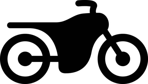 Flat Motorcycle Icon Sign Web Page Design Sity Transport — Stock vektor