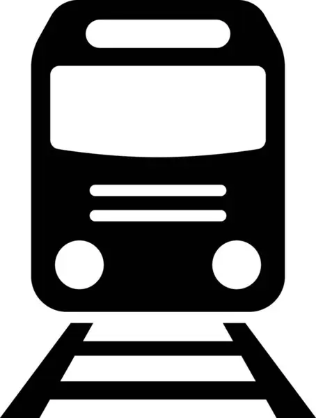 Flat Train Icon Sign Web Page Design Passenger Transportation Transport — Vetor de Stock