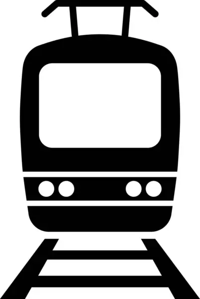 Flat Tram Icon Sign Web Page Design Passenger Transportation Transport — Stockový vektor