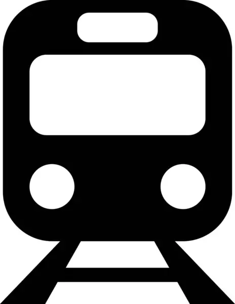 Flat Tram Icon Symbol Sity Passenger Transport — Archivo Imágenes Vectoriales