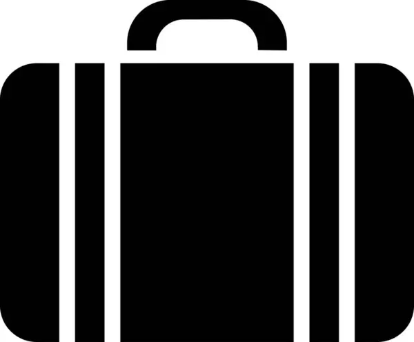 Flat Travel Bag Icon Sign Web Page Design Concept Vacation — Stockvektor