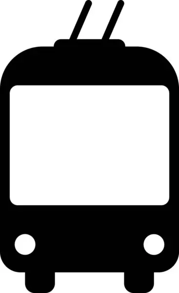 平面无轨电车图标作为密度客运网页设计的标志 — 图库矢量图片