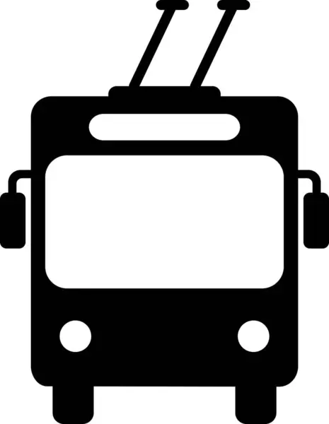 Flat Trolleybus Icon Sign Web Page Design Passenger Transportation Transport — 图库矢量图片