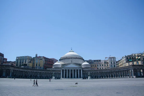 stock image Naples, Italy: Piazza del Plebiscito with San Francesco di Paola church