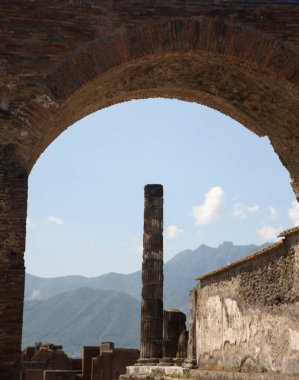 Pompei şehrinin antik kalıntıları (Scavi di Pompei), Napoli, İtalya