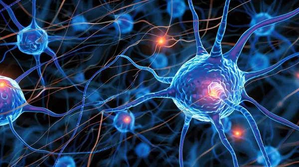 Sinir sisteminde elektriksel ve kimyasal sinyaller yoluyla bilgi aktaran nöronlar ateşliyor ve bağlantı kuruyor.