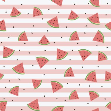 WATERMELON SEAMLESS PATTERN FOR CLOTHS AND TEXTILE AND CAN BE USE IN ANY KIDS WEAR FIELDS VECTOR