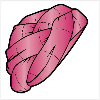 puffa şapka, çizgi film vektör çizimi