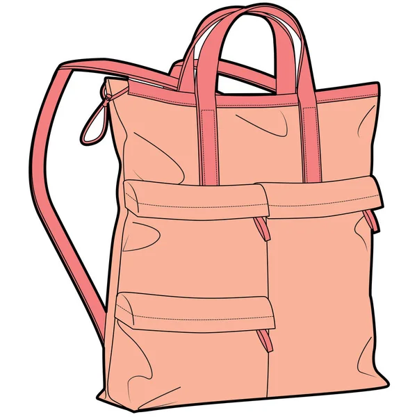 Ζωγραφισμένα Στο Χέρι Σχέδια Μιας Τσάντας Διανυσματική Απεικόνιση — Διανυσματικό Αρχείο