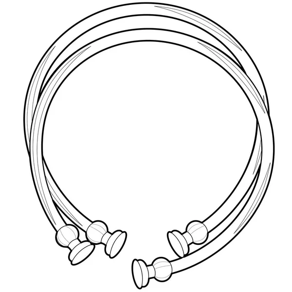 Handgezeichnete Cartoon Halskette Ikone Umriss Illustration Der Halskette Vektor Isoliert — Stockvektor