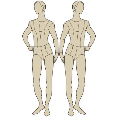 ERKEK VE ÇOCUKLAR KRI VE MANNEKİN YÜKSEK VECTOR