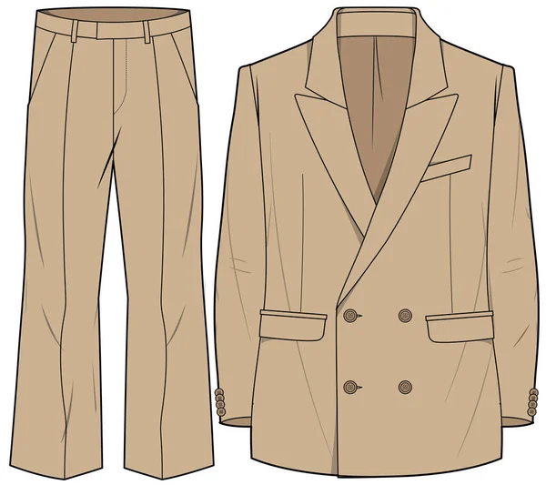Corporate Wear Blazer Pants Vector — Stockový vektor