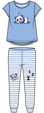 pijama setinin vektör illüstrasyonu