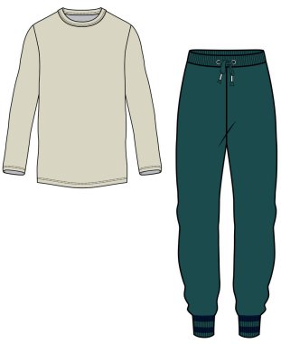 pijama setinin vektör illüstrasyonu