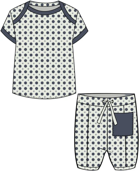 Vektor Illustration Von Weiblichen Pyjama Set — Stockvektor